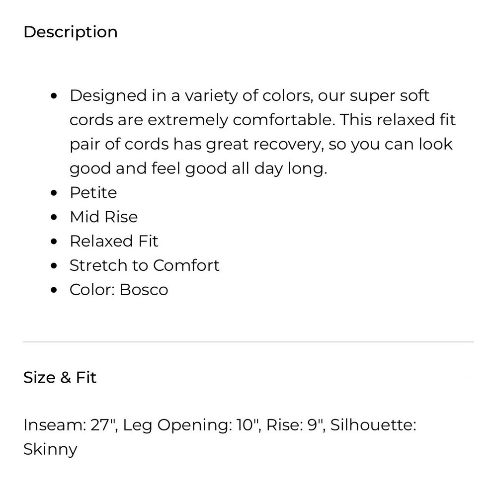 KUT FROM THE KLOTH Petite Green Diana Skinny Corduroy Pants | 6P - Picture 5 of 16